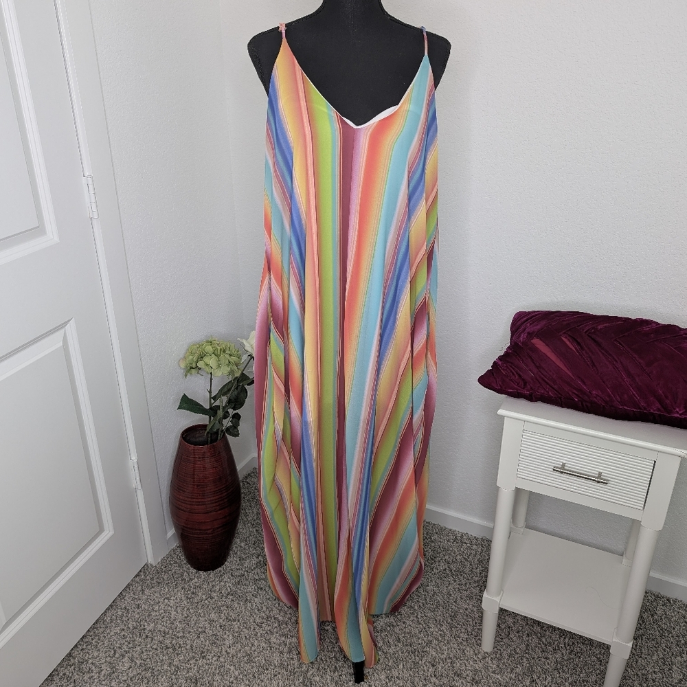 💘 Rainbow striped maxi dress - Picture 5 of 7